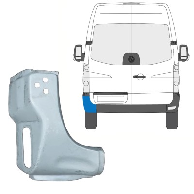 Panel de reparación esquina trasera para Volkswagen Crafter 2005-2017 / Izquierda 15505