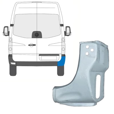 Panel de reparación esquina trasera para Volkswagen Crafter 2005-2017 / Derecho 15506
