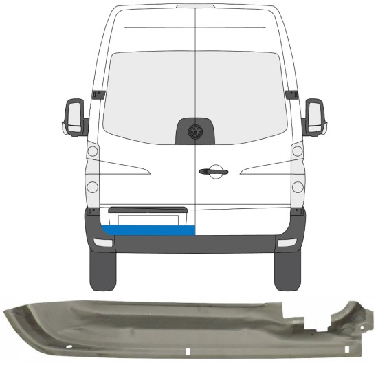 Panel de reparación puerta trasera para Volkswagen Crafter 2005-2017 / Izquierda 13438