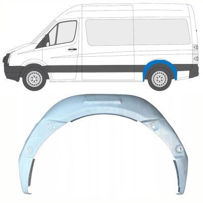 Panel de reparación guardabarros trasero interno para Volkswagen Crafter 2005-2017 / Izquierda 13898