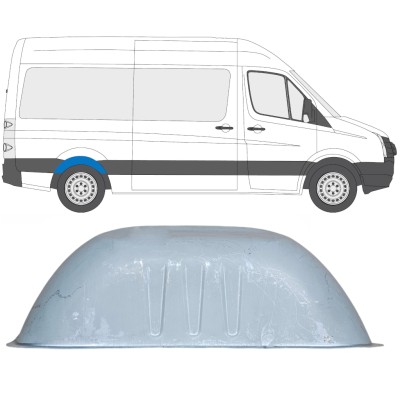 Panel de reparación guardabarros trasero para Volkswagen Crafter 2005-2017 / Izquierda = Derecha (simétrico) 13612