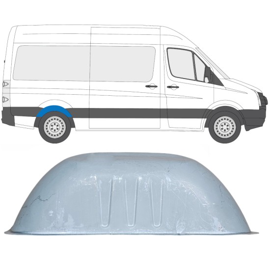 Panel de reparación guardabarros trasero para Volkswagen Crafter 2005-2017 / Izquierda = Derecha (simétrico) 13612