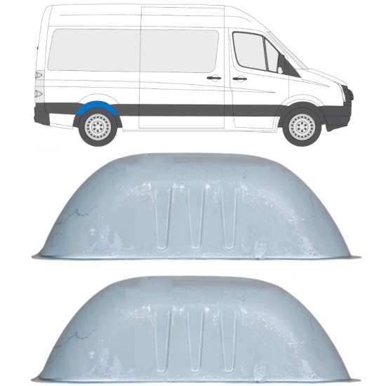 Panel de reparación guardabarros trasero para Volkswagen Crafter 2005-2017 / Conjunto 14283