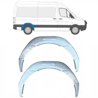 Panel de reparación guardabarros trasero interno para Volkswagen Crafter 2005-2017 / Izquierda+Derecha / Conjunto 15497