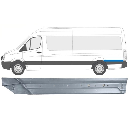 Panel de reparación guardabarros trasero para Volkswagen Crafter 2005-2017 / Izquierda 14333