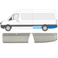 Panel de reparación guardabarros trasero para Volkswagen Crafter 2005-2017 / Izquierda / Conjunto 14127