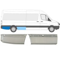 Panel de reparación guardabarros trasero para Volkswagen Crafter 2005-2017 / Derecho / Conjunto 14128