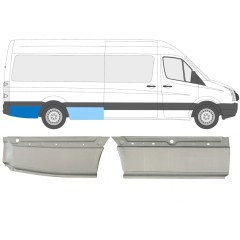 Panel de reparación guardabarros trasero para Volkswagen Crafter 2005-2017 / Derecho / Conjunto 14128