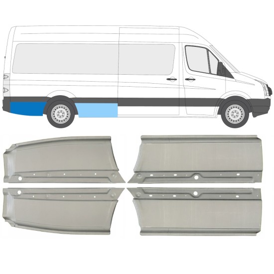 Panel de reparación guardabarros trasero para Volkswagen Crafter 2005-2017 / Conjunto 14486