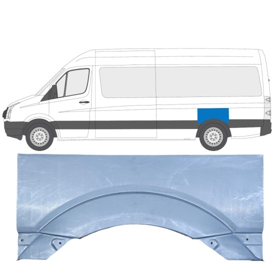 Panel de reparación guardabarros trasero para Volkswagen Crafter 2005-2017 / Izquierda 13441