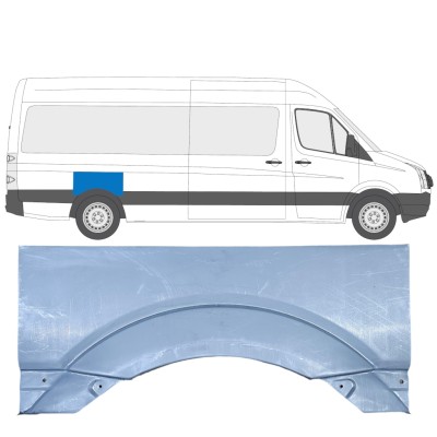 Panel de reparación guardabarros trasero para Volkswagen Crafter 2005-2017 / Derecho 13440