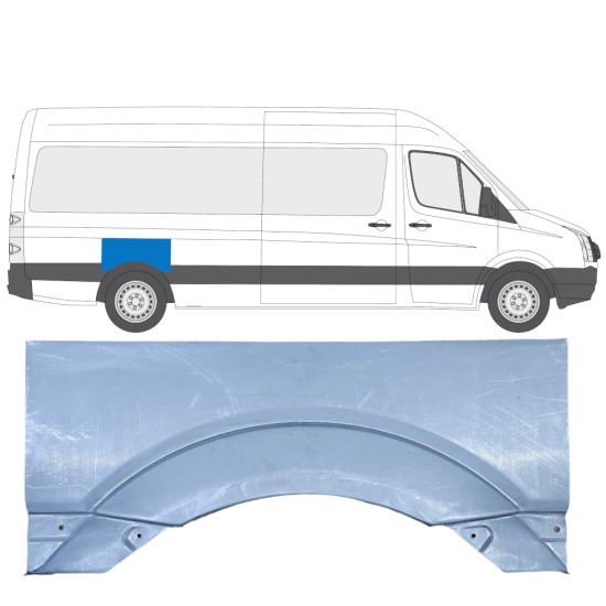 Panel de reparación guardabarros trasero para Volkswagen Crafter 2005-2017 / Derecho 13440