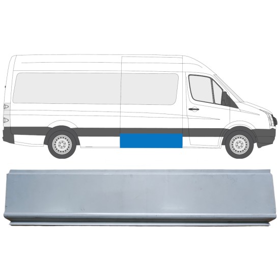Panel de reparación lateral externa para Volkswagen Crafter 2005-2017 / Izquierda = Derecha (simétrico) 13972
