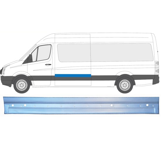 Panel de reparación lateral para Volkswagen Crafter 2005-2017 / Izquierda 16136
