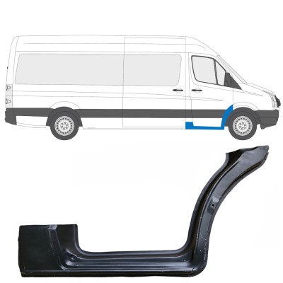 Panel de reparación del umbral puerta delantera para Volkswagen Crafter 2005-2017 / Derecho 13442