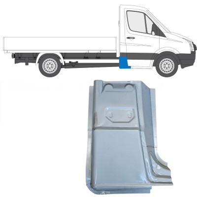 Panel de reparación esquina trasera para Volkswagen Crafter 2005-2017 / Derecho 15502