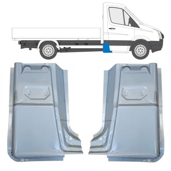 Panel de reparación esquina trasera para Volkswagen Crafter 2005-2017 / Izquierda+Derecha / Conjunto 15504