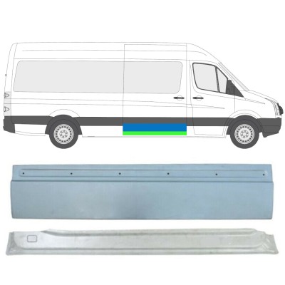 Panel de reparación puerta corredera para Volkswagen Crafter 2005-2017 / Derecho / Conjunto 13474