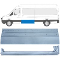 Panel de reparación puerta corredera + Panel de reparación umbral para Volkswagen Crafter 2005-2017 / Izquierda / Conjunto 14318