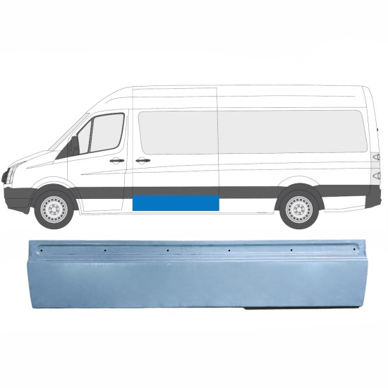 Panel de reparación puerta corredera externa para Volkswagen Crafter 2005-2017 / Izquierda = Derecha (simétrico) 13511