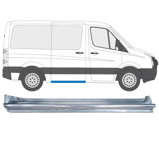 Panel de reparación del umbral de la puerta corredera para Volkswagen Crafter 2005-2017 / Derecho 14374
