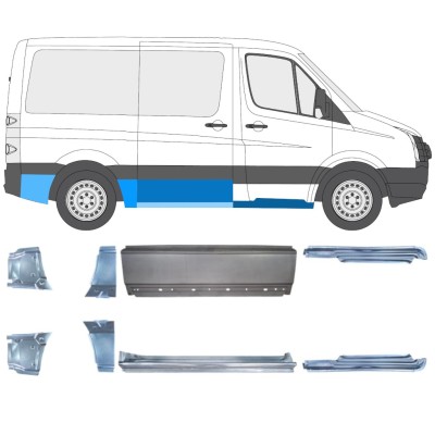Panel de reparación conjunto para Volkswagen Crafter 2005-2017 / Izquierda+Derecha / 15592