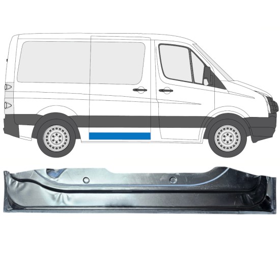 Panel de reparación del umbral de la puerta corredera interna para Volkswagen Crafter 2005-2017 / Derecho 15872
