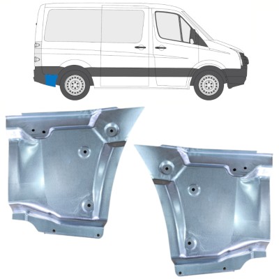Panel de reparación guardabarros trasero para Volkswagen Crafter 2005-2017 / Izquierda+Derecha / Conjunto 15523