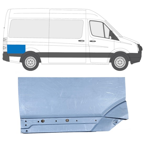 Panel de reparación guardabarros trasero para Volkswagen Crafter 2005-2017 / Derecho 14201
