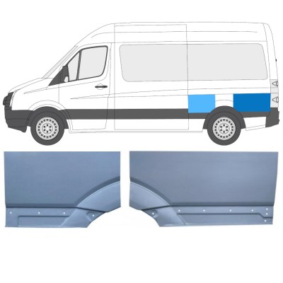 Panel de reparación guardabarros trasero para Volkswagen Crafter 2005-2017 / Izquierda / Conjunto 15517