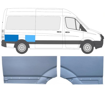 Panel de reparación guardabarros trasero para Volkswagen Crafter 2005-2017 / Derecho / Conjunto 15522
