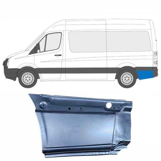 Panel de reparación guardabarros trasero para Volkswagen Crafter 2005-2017 / Izquierda 13447