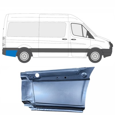 Panel de reparación guardabarros trasero para Volkswagen Crafter 2005-2017 / Derecho 13443