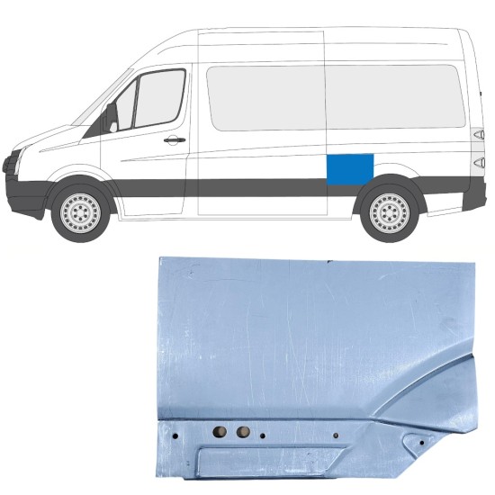 Panel de reparación guardabarros trasero para Volkswagen Crafter 2005-2017 / Izquierda 14200