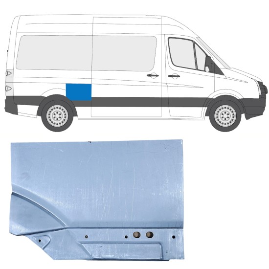 Panel de reparación guardabarros trasero para Volkswagen Crafter 2005-2017 / Derecho 14199