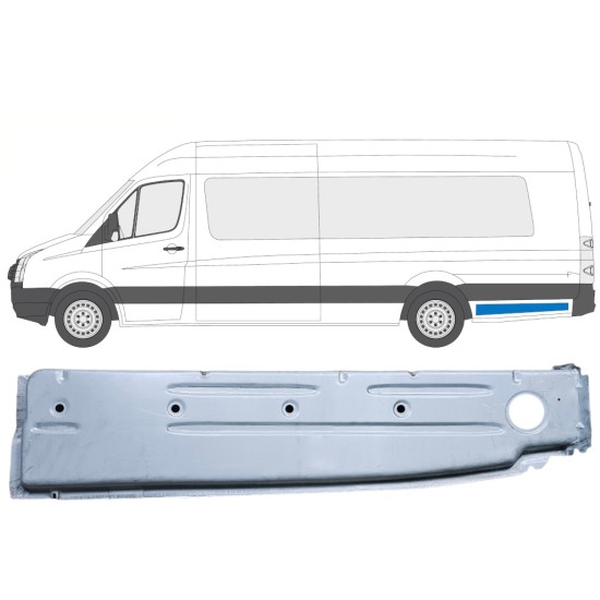 Panel de reparación guardabarros trasero interno para Volkswagen Crafter 2005-2017 / Izquierda 14376