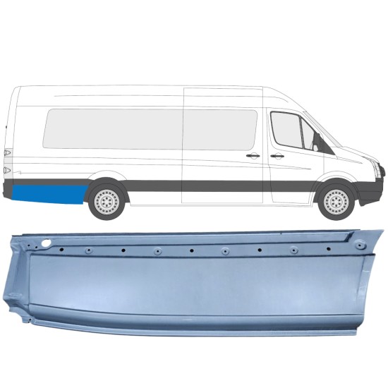 Panel de reparación guardabarros trasero para Volkswagen Crafter 2005-2017 / Derecho 13512