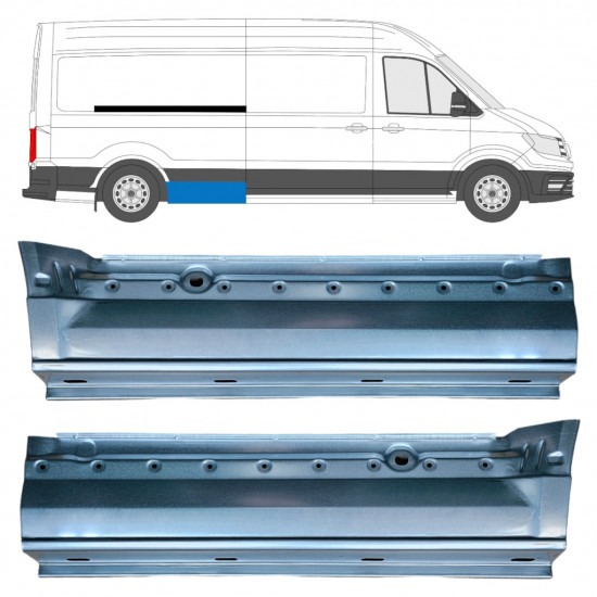 Panel de reparación guardabarros trasero para Volkswagen Crafter / MAN THE 2017- / LWB / Conjunto 11600