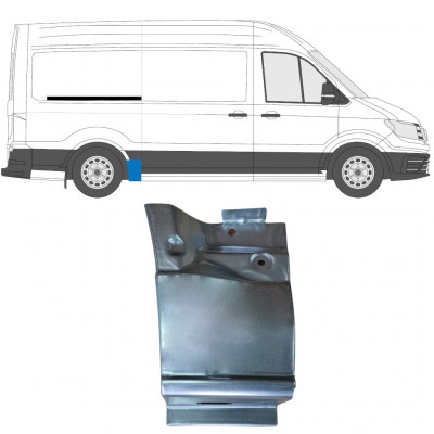 Panel de reparación guardabarros trasero para Volkswagen Crafter / MAN THE 2017- / MWB / Derecho 11601