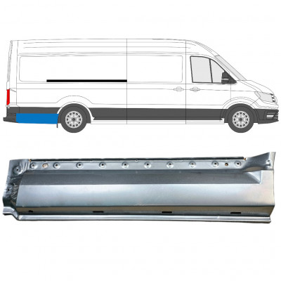 Panel de reparación guardabarros trasero para Volkswagen Crafter / MAN THE 2017- / XLWB / Derecho 11595