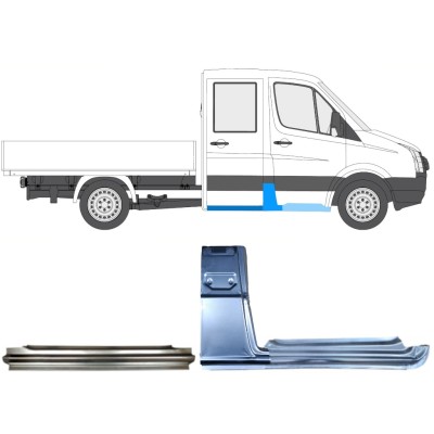 Panel de reparación conjunto para Volkswagen Crafter 2005-2017 / Derecho / 15534