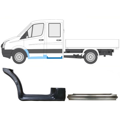 Panel de reparación conjunto para Volkswagen Crafter 2005-2017 / Izquierda / 15539