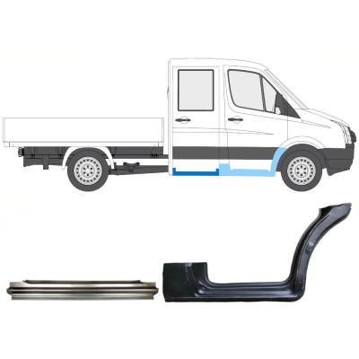 Panel de reparación conjunto para Volkswagen Crafter 2005-2017 / Derecho / 15538