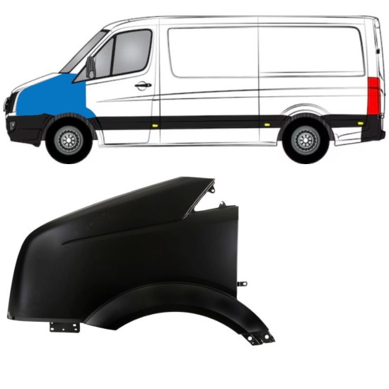 Guardabarro delantero para Volkswagen Crafter 2005-2017 / Izquierda 15353