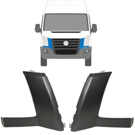 Moldura bajo faro para Volkswagen Crafter 2005-2011 / Izquierda+Derecha / Conjunto 16856