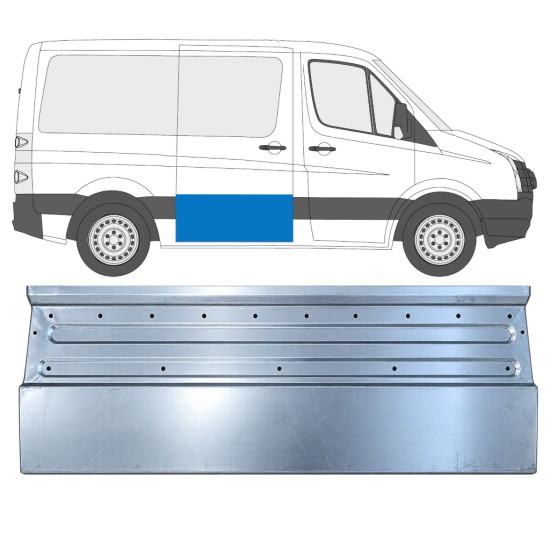 Panel de reparación puerta corredera para Volkswagen Crafter 2005-2017 / Derecho 17310