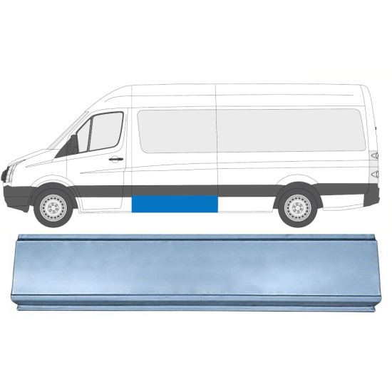 Panel de reparación lateral para Volkswagen Crafter 2005-2017 / Izquierda 17307