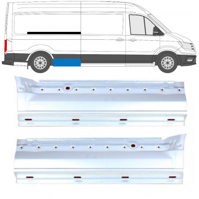 VOLKSWAGEN CRAFTER / MAN TGE 2017- BATALLA LARGA PANEL DE REPARACIÓN DEL ALERÓN TRASERO / KIT