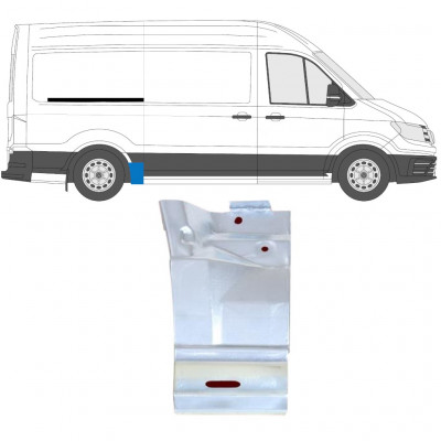 Panel de reparación guardabarros trasero para Volkswagen Crafter / MAN THE 2017- / MWB / Derecho 11601