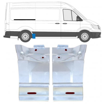 Panel de reparación guardabarros trasero para Volkswagen Crafter / MAN THE 2017- / MWB / Conjunto 11603